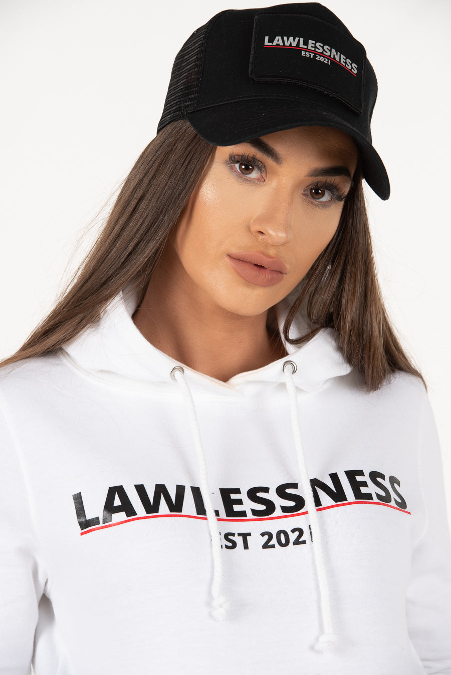 Women's White Classic Hoodie