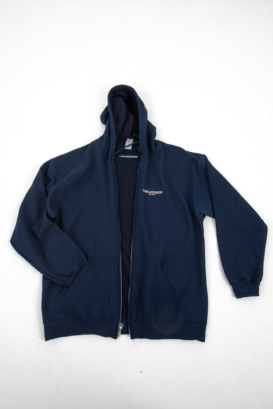Men's Navy Zip Hoodie